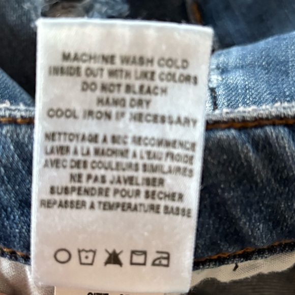 Joe's Jeans Distressed Jesenia Button Up Denim Pencil Skirt Size 25 - Picture 14 of 15